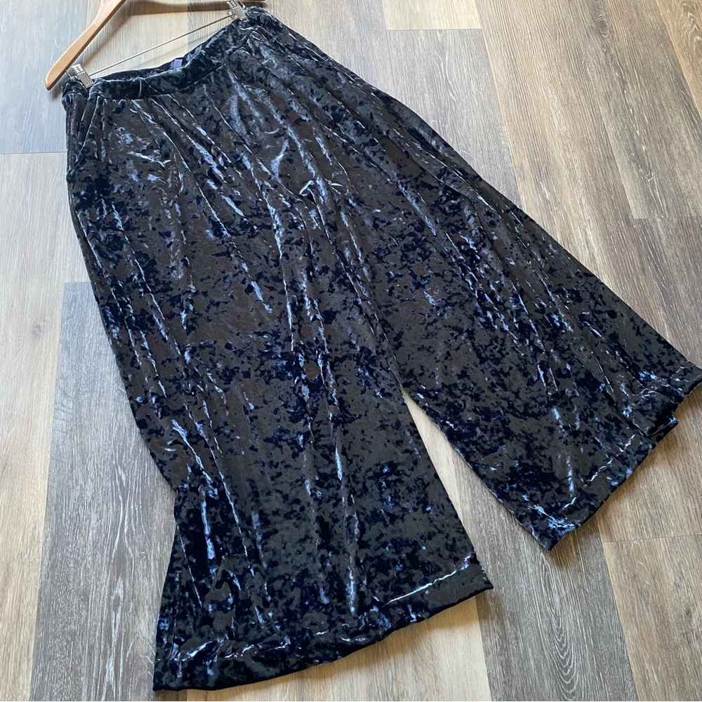 Leith Stretch Velour Velvet Palazzo Pants